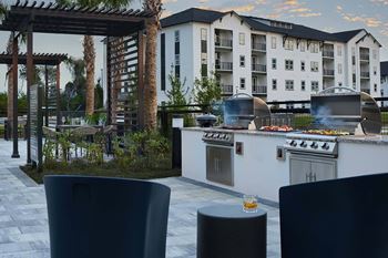 Poolside cabanas & gas grills